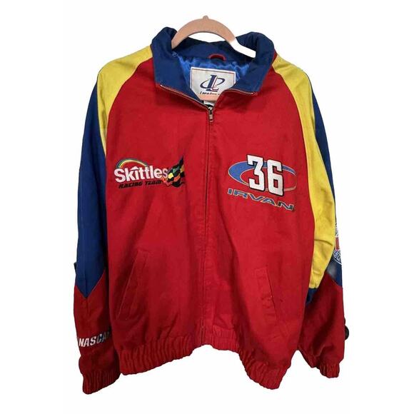 NASCAR Skittles Ernie Irvan Racing Jacket VTG Athletic Large Read Description - Picture 1 of 10
